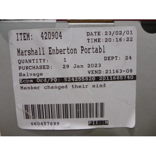 3122 - Marshall Emberton Bluetooth Speaker (288-229) * This lot is subject to VAT