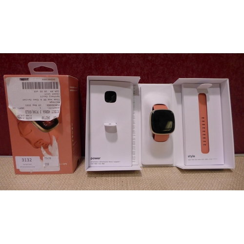 3132 - Fitbit Versa 3 (Pink/Gold), original RRP £144.99 + VAT (288-162) * This lot is subject to VAT