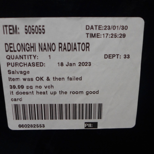 3185 - Delonghi Nano Radiator (model:- TRNS050M) (286-79) * This lot is subject to VAT