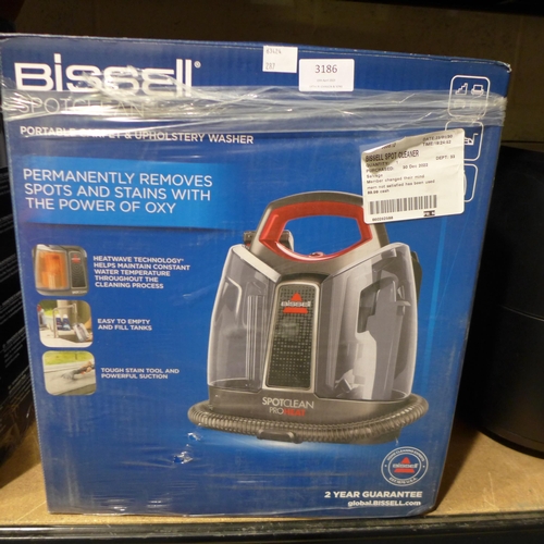 3186 - Bissell Spot Cleaner (model:- 36981), original RRP £99.99 + VAT (286-75) * This lot is subject to VA... 