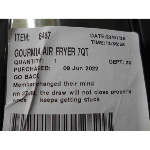 3189 - Gourmia Air Fryer (7QT)   (286-58) * This lot is subject to VAT