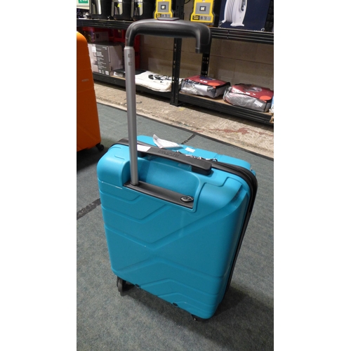 3205 - American Tourister Jetdriver Carry-On Turquoise Suitcase (55cm) Broken Handle (286-185) * This lot i... 