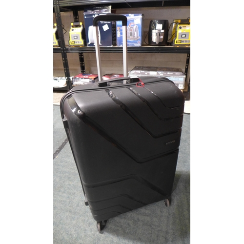 3208 - America Jetdriver Large 79cm 4-Wheel Hardside Black Spinner Suitcase  (286-72) * This lot is subject... 