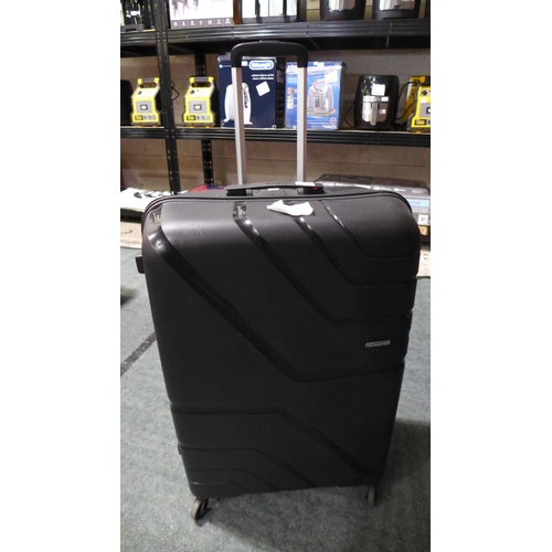 3209 - America Jetdriver Large 79cm 4-Wheel Hardside Spinner Black Suitcase  (286-73) * This lot is subject... 