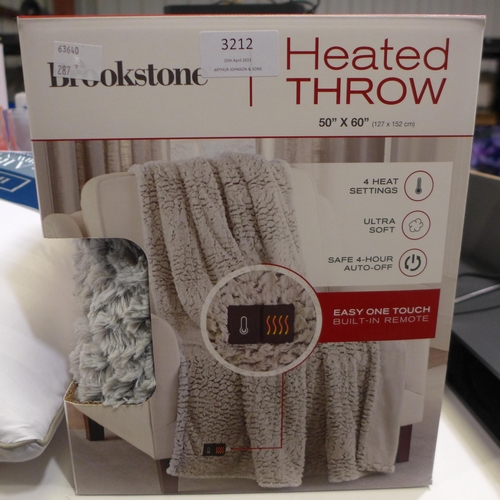 3212 - Brookstone Heated Throw 50 x 60