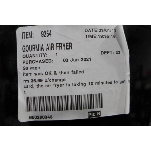 3254 - Gourmia Air Fryer (286-31) * This lot is subject to VAT