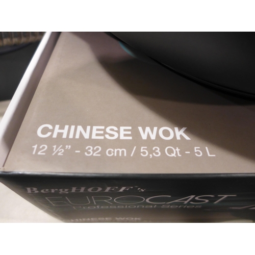 3262 - Berghoff Eurocast Chinese Wok (32cm) (286-40) * This lot is subject to VAT