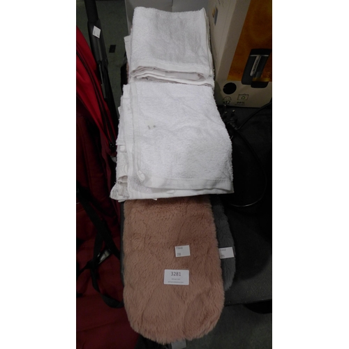 3281 - Hand Towels and 2 So Long 2l Hot Water Bottle  (288-307,315,316) * This lot is subject to VAT