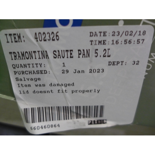 3296 - Tramontina 5.2l Saute Pan (288-259) * This lot is subject to VAT