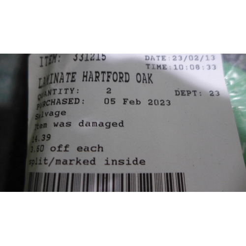 3304 - 2 Packs of Laminate Flooring (Hartford Oak)   (288-248) * This lot is subject to VAT