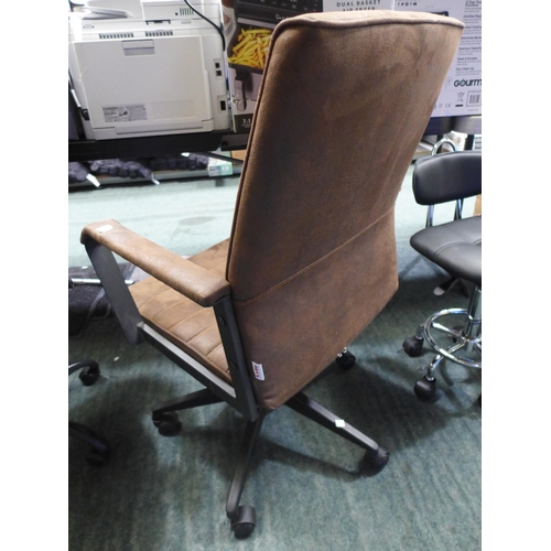 3337 - Kare Design brown fabric office chair - original RRP £129