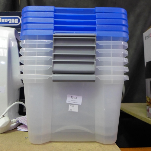 3374 - Iris 15l Storage Boxes (288-46) * This lot is subject to VAT