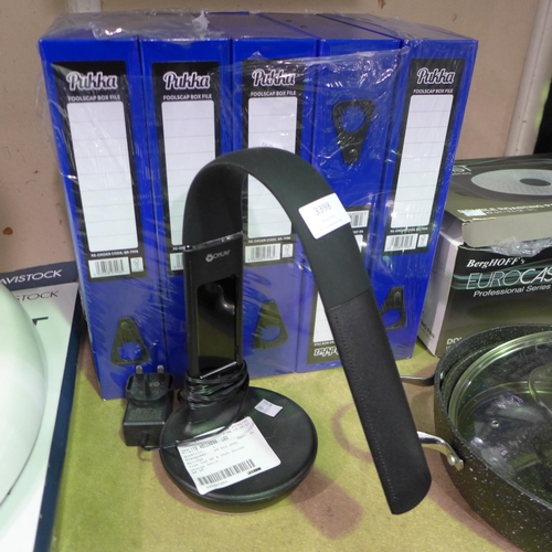 3398 - Ottlite Wellness LED Desk Lamp & Pukka Box Files (288-163) * This lot is subject to VAT