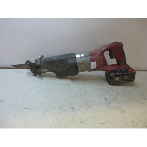 2010 - Milwaukee 28V 5.0AH reciprocating saw with battery and charger