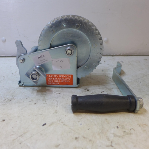 2011 - Hand winch with 1200 LBS capacity