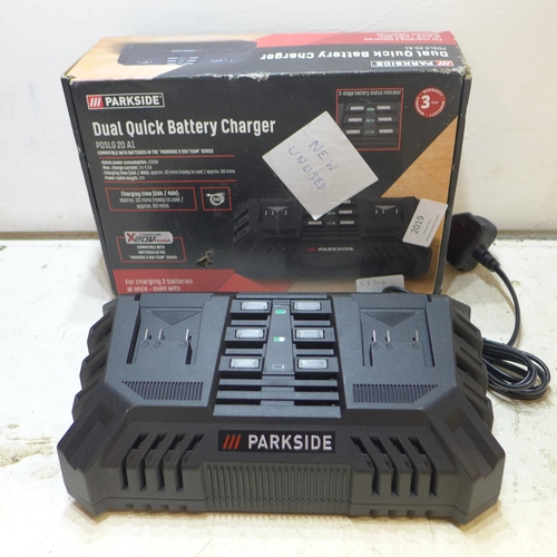 2019 - Parkside, dual quick battery charger, PDSLG 20 A1