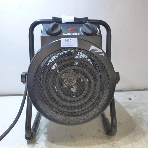 2030 - Workzone 3kw workshop fan heater, 2000W, 220-240V