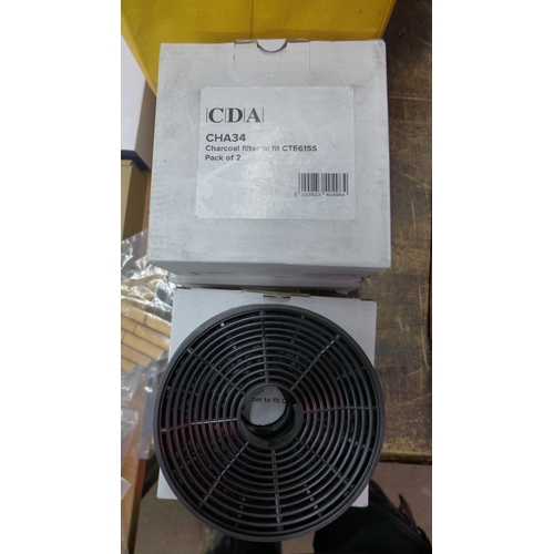 2040 - Approx 16 CDA filters for kitchen extractors to fit CTE61SS