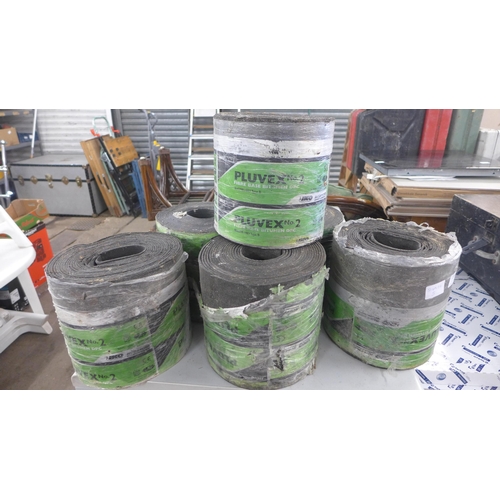 2153 - 6 Rolls of Pluvex No.2 fibre base bitumen DPC