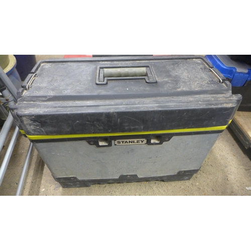 2194 - 3 Tool boxes and tool bag, including Stanley