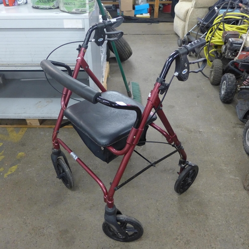 2367 - 4 wheeled rollator walking frame