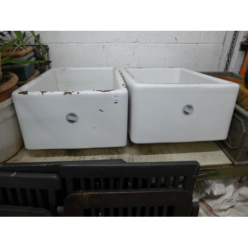 2399 - Two large Belfast sinks