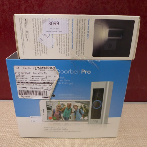 3099 - Ring doorbell Pro and chime pro (288-801)  * This lot is subject to vat