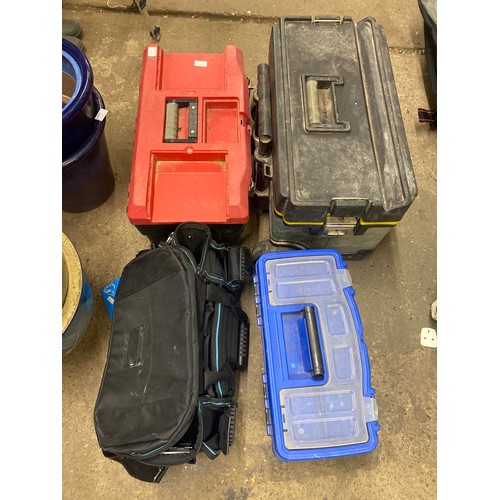 2194 - 3 Tool boxes and tool bag, including Stanley