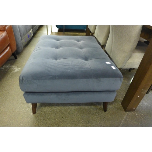 1472 - A slate velvet, pinched top, large footstool