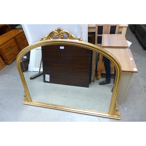 1538 - A large gold gilt framed overmantle mirror