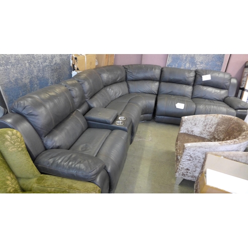 1551 - Dunhill Grey Leather Sofa With Power Reclining Motion, original RRP £1499.91 + VAT (4164-197916) * T... 