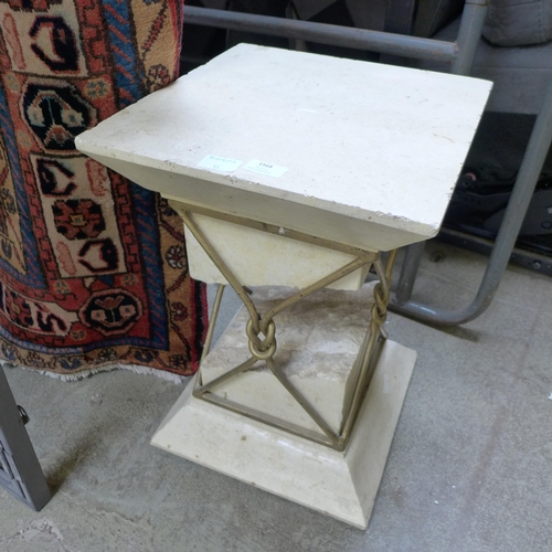 1568 - A stone geometric style lamp table