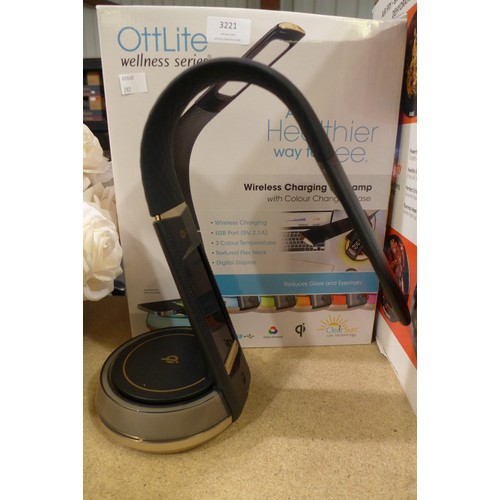 3221 - Ottlite Colour Changing LED Desk Lamp (286-203) * This lot is subject to VAT