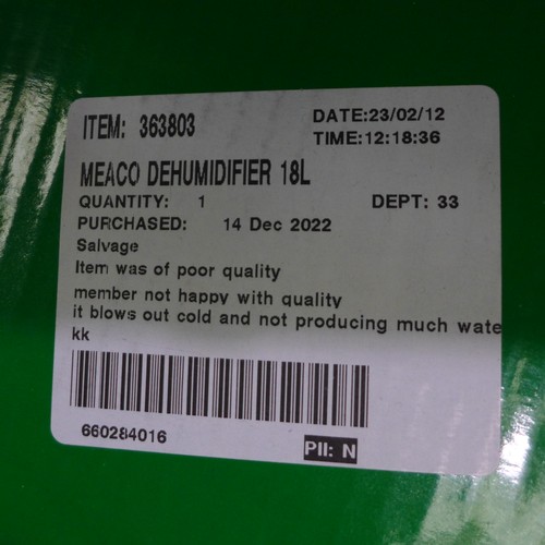 3327 - MeacoDry Arete One Dehumidifier (288-804)  * This lot is subject to vat