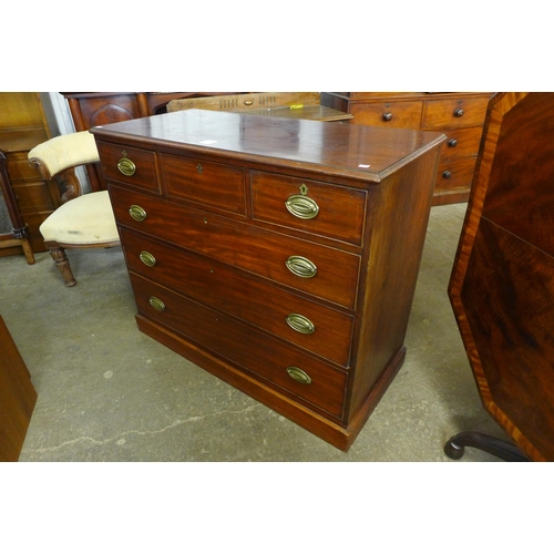 105 - A George III inlaid mahogany chest of drawers