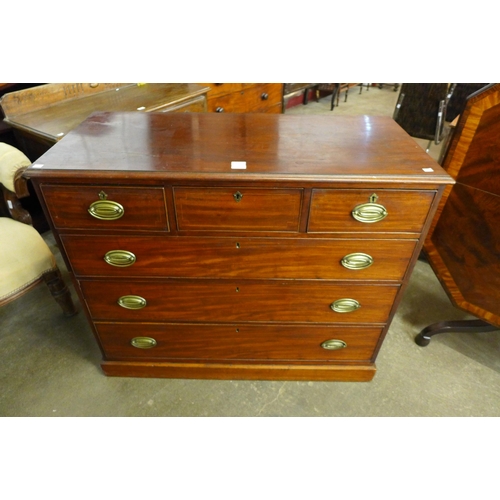 105 - A George III inlaid mahogany chest of drawers