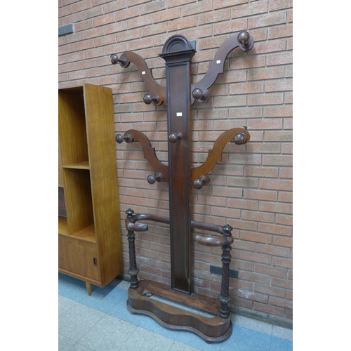 108 - A Victorian mahogany free shaped coatstand