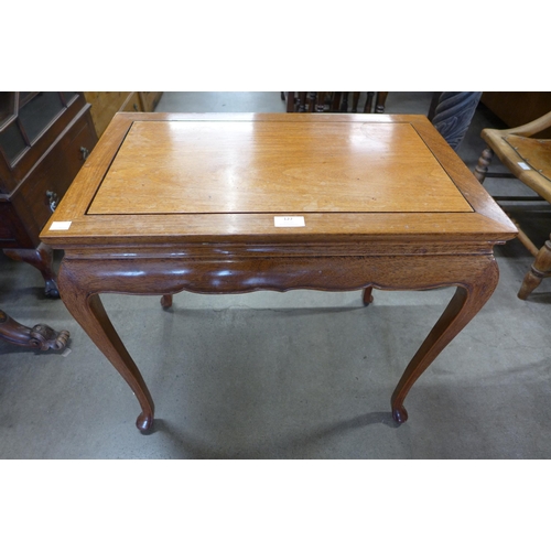 127 - A Chinese hardwood opium table