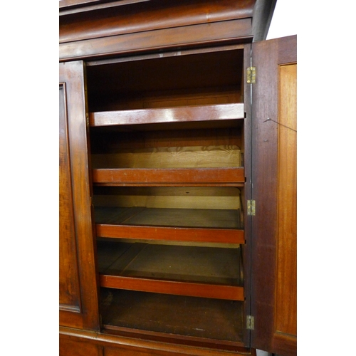 15 - A Victorian mahogany linen press