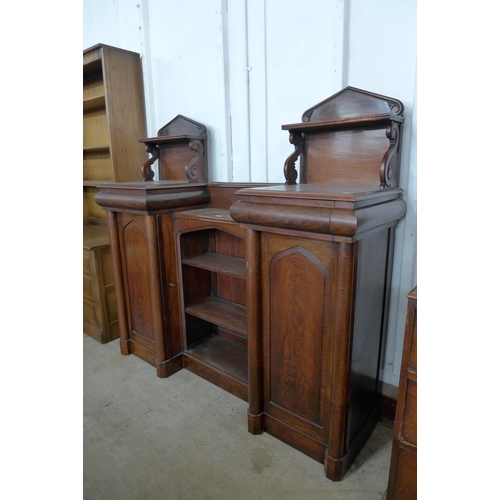 160 - A George IV mahogany breakfront open bookcase