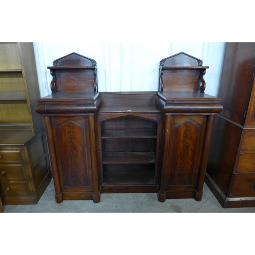 160 - A George IV mahogany breakfront open bookcase