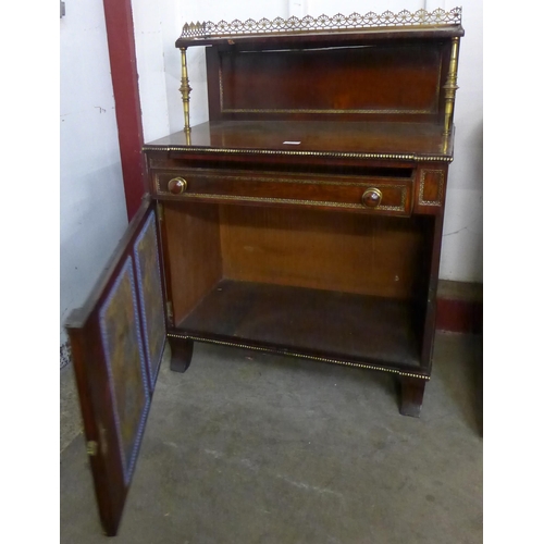 211 - A small Regency rosewood and gilt metal mounted chiffonier