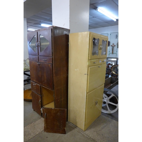 225 - Two vintage kitchen cabinets