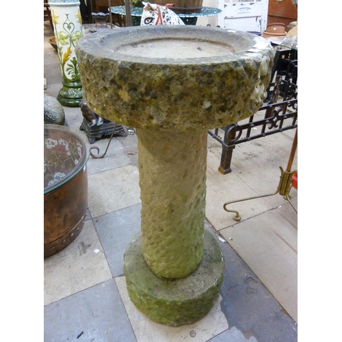 259 - A carved sandstone bird bath