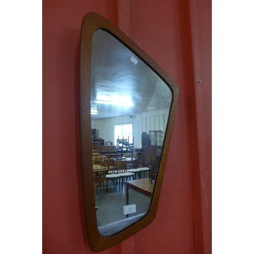 26 - A Clark Eaton teak asymmetrical framed mirror