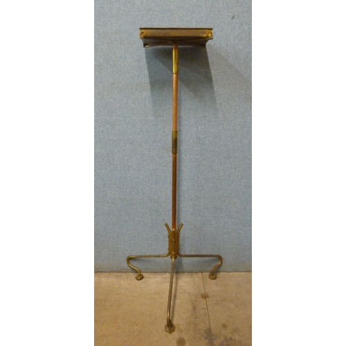 271 - A Victorian copper and brass stand