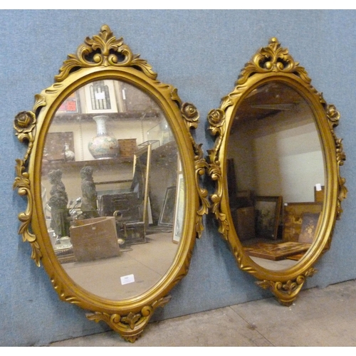 360 - A pair of gilt framed mirrors