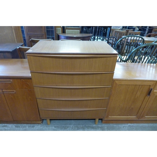 72 - A Danish teak chest of drawers