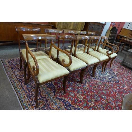 79 - A set of ten Regency mahogany dining chairs