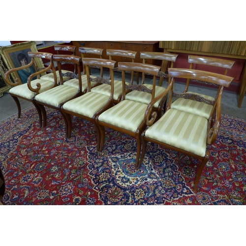 79 - A set of ten Regency mahogany dining chairs